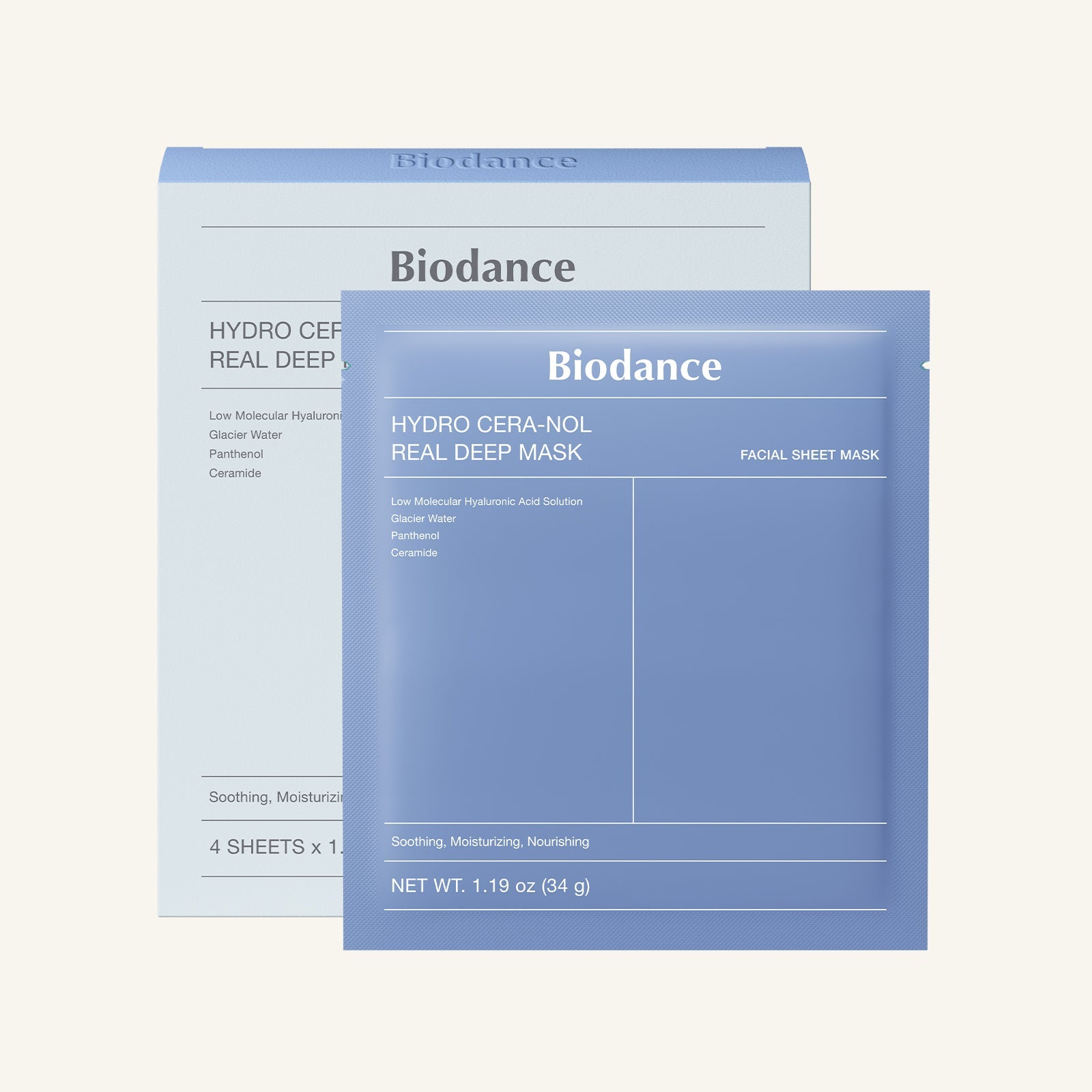 Máscara de Hidrogel Bio-Colágeno + Cera-Nol, pack